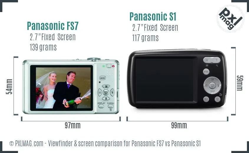 Panasonic FS7 vs Panasonic S1 Screen and Viewfinder comparison
