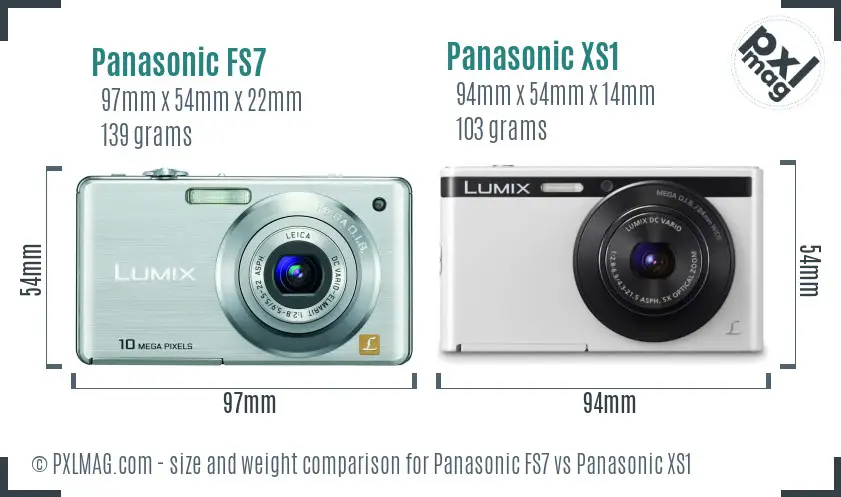 Panasonic FS7 vs Panasonic XS1 size comparison