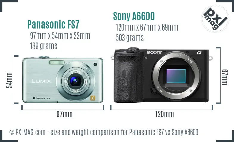 Panasonic FS7 vs Sony A6600 size comparison Panasonic FS7 vs Sony A6600 size comparison