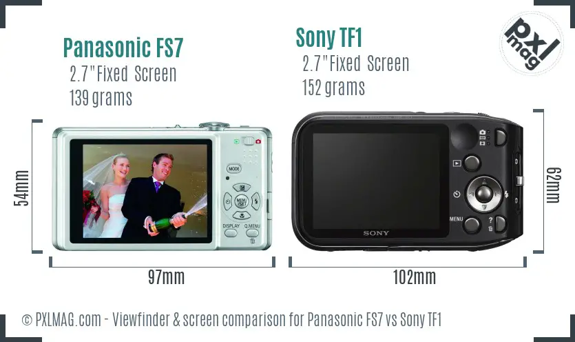 Panasonic FS7 vs Sony TF1 Screen and Viewfinder comparison