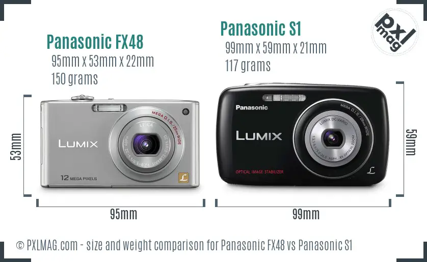 Panasonic FX48 vs Panasonic S1 size comparison