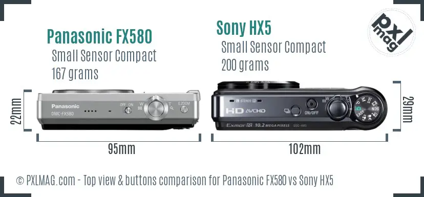 Top view design and control layout comparison