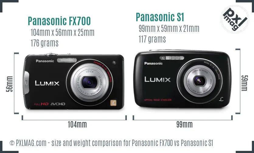 Panasonic FX700 vs Panasonic S1 size comparison