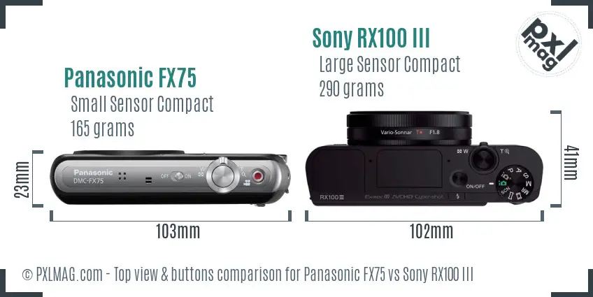 Top view design and control layout comparison