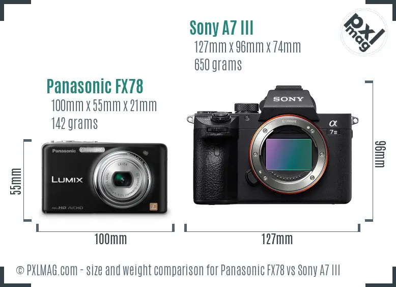 Panasonic FX78 vs Sony A7 III size comparison Panasonic FX78 vs Sony A7 III size comparison