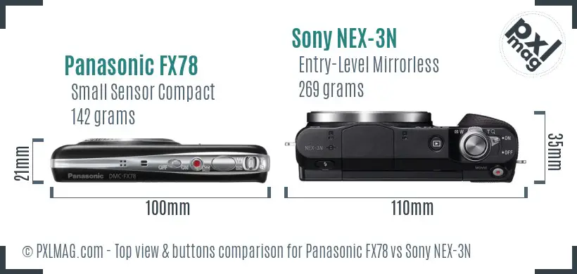 Top view design and control layout comparison