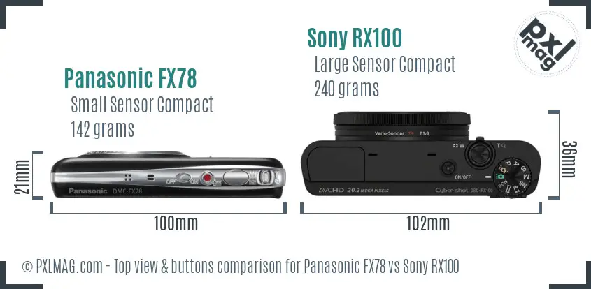 Top view design and control layout comparison