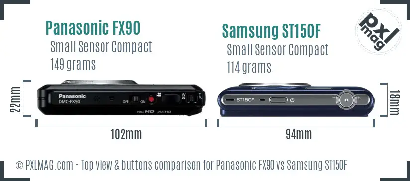 Top view design and control layout comparison