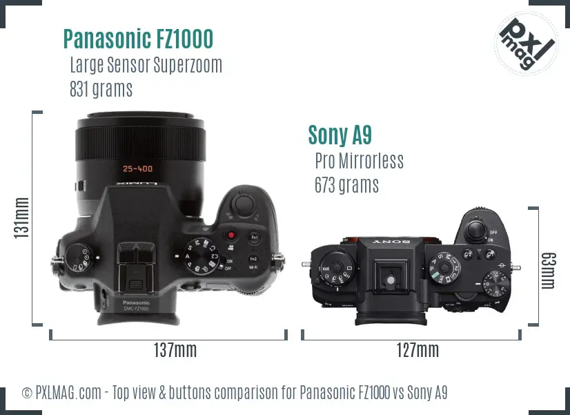 Top view design and control layout comparison