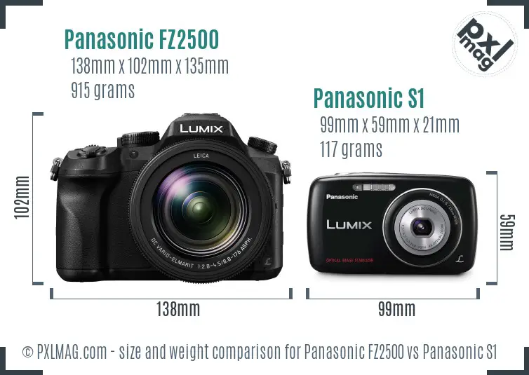 Panasonic FZ2500 vs Panasonic S1 size comparison