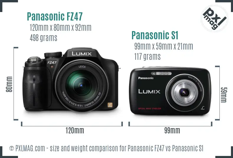 Panasonic FZ47 vs Panasonic S1 size comparison