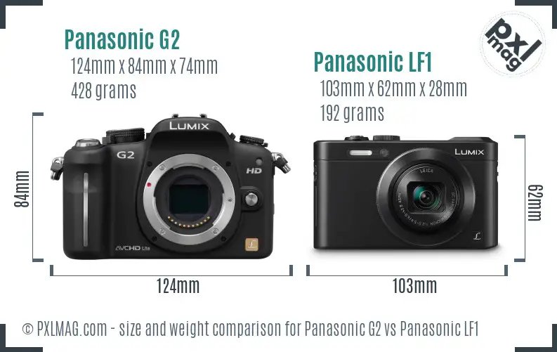 Panasonic G2 vs Panasonic LF1 size comparison