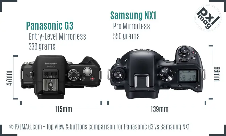 Top view design and control layout comparison