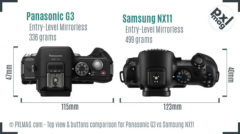 Top view design and control layout comparison