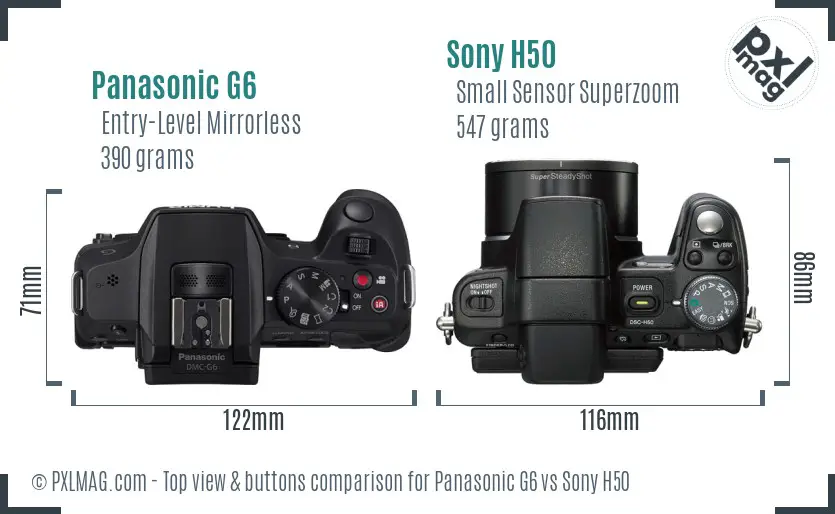 Top view design and control layout comparison
