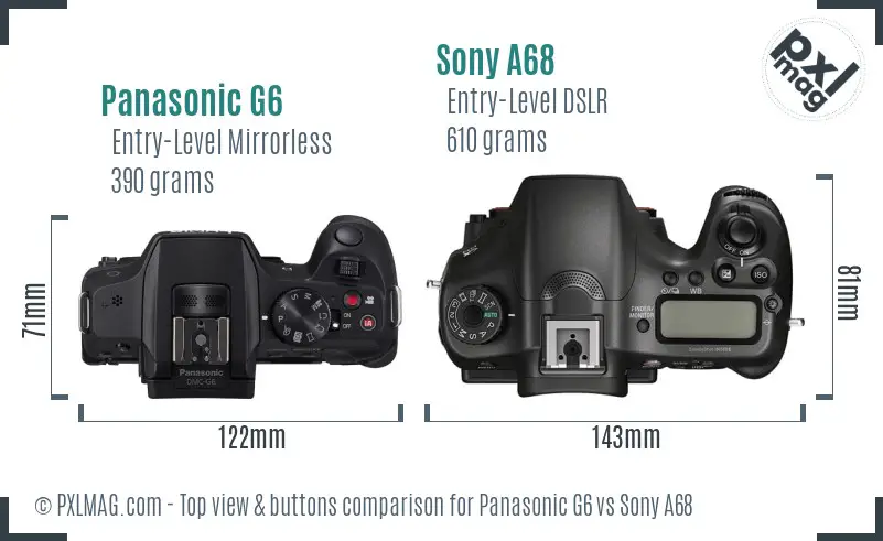 Top view design and control layout comparison
