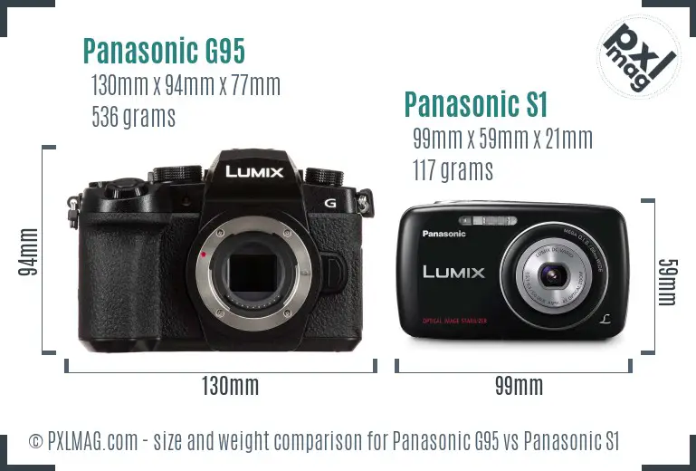 Panasonic G95 vs Panasonic S1 size comparison