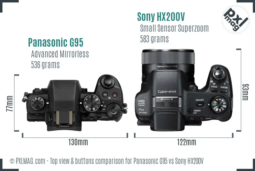 Top view design and control layout comparison