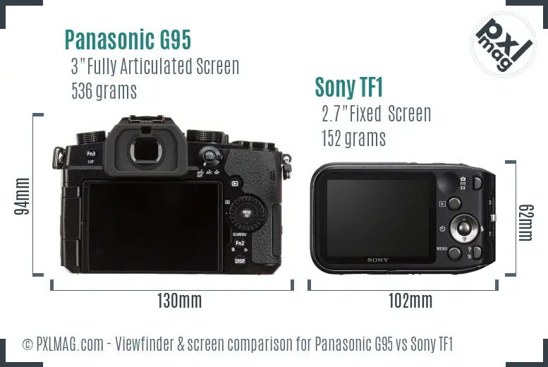 Panasonic G95 vs Sony TF1 Screen and Viewfinder comparison