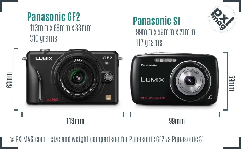 Panasonic GF2 vs Panasonic S1 size comparison