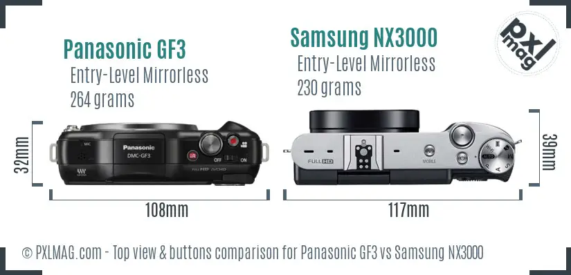 Top view design and control layout comparison