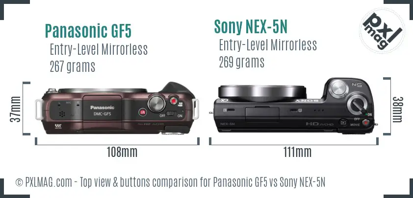Top view design and control layout comparison