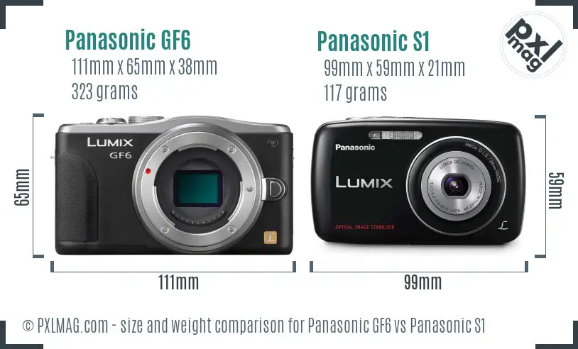 Panasonic GF6 vs Panasonic S1 size comparison