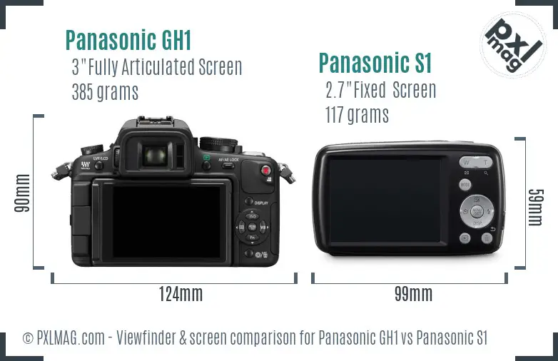 Panasonic GH1 vs Panasonic S1 Screen and Viewfinder comparison