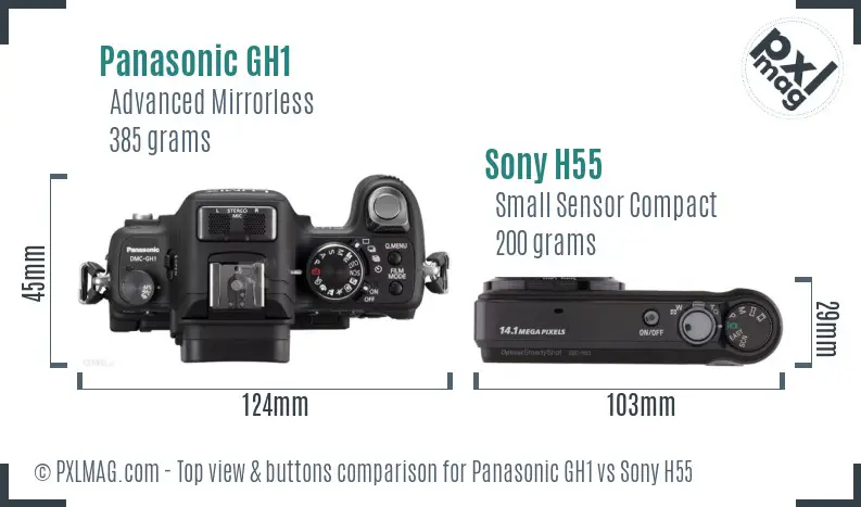 Top view design and control layout comparison