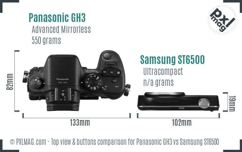 Top view design and control layout comparison