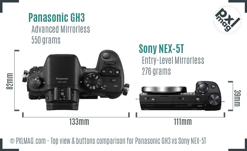 Top view design and control layout comparison