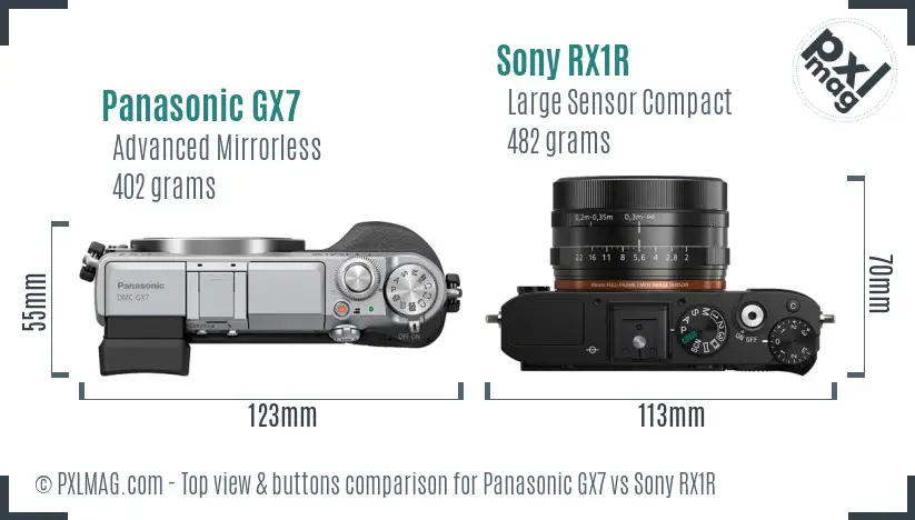 Top view design and control layout comparison