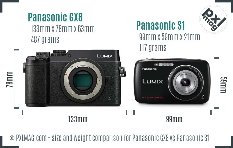 Panasonic GX8 vs Panasonic S1 size comparison