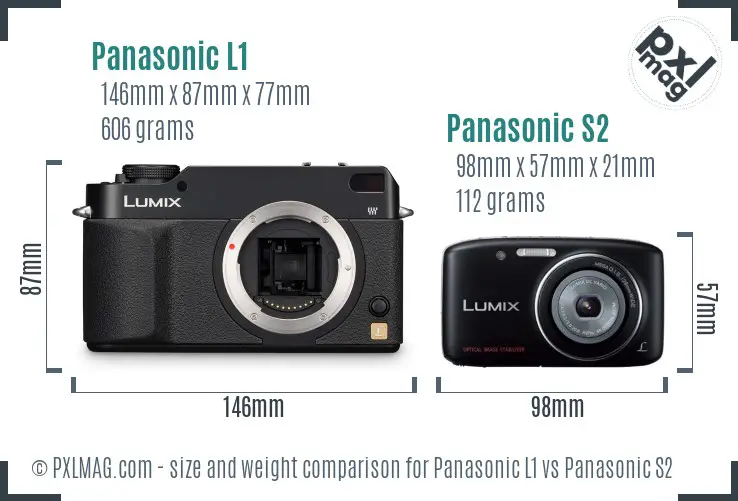 Panasonic L1 vs Panasonic S2 size comparison