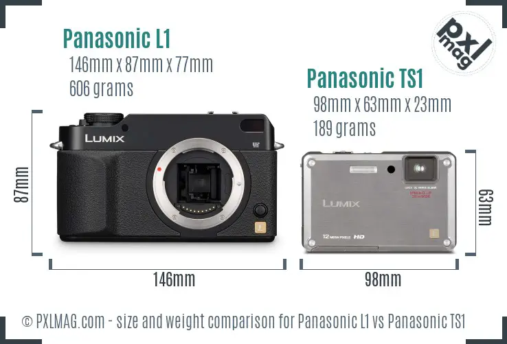 Panasonic L1 vs Panasonic TS1 size comparison