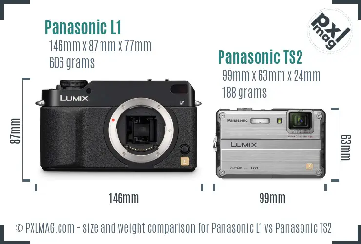 Panasonic L1 vs Panasonic TS2 size comparison