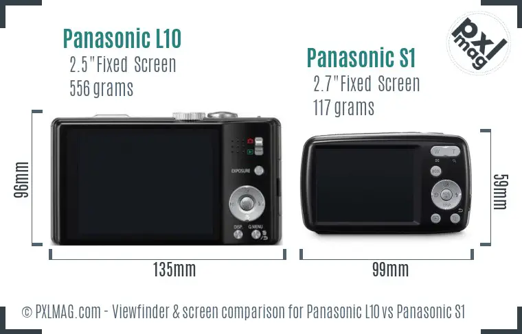 Panasonic L10 vs Panasonic S1 Screen and Viewfinder comparison