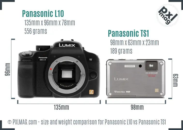 Panasonic L10 vs Panasonic TS1 size comparison
