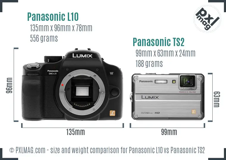 Panasonic L10 vs Panasonic TS2 size comparison