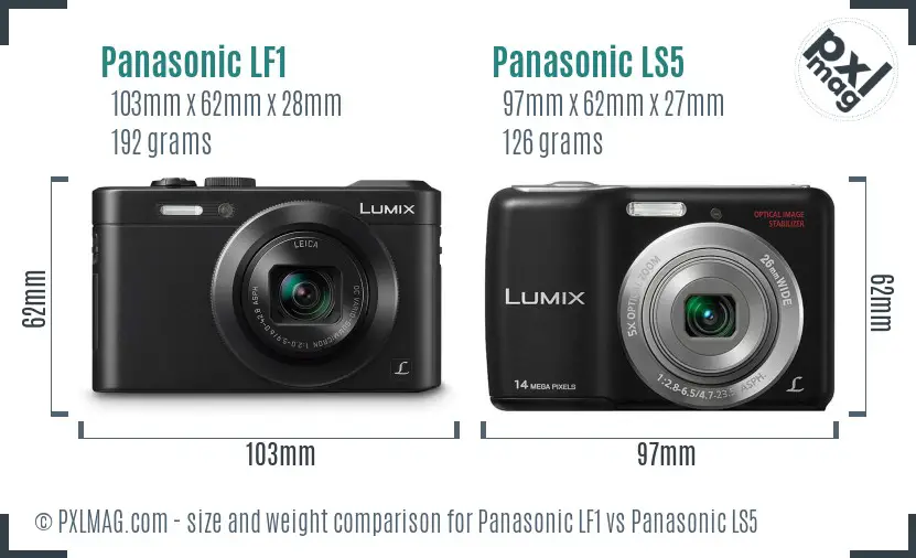 Panasonic LF1 vs Panasonic LS5 size comparison