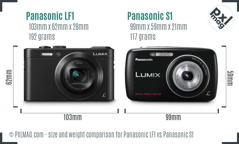 Panasonic LF1 vs Panasonic S1 size comparison