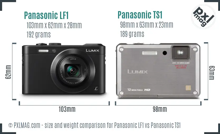 Panasonic LF1 vs Panasonic TS1 size comparison