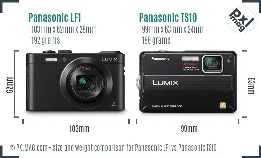 Panasonic LF1 vs Panasonic TS10 size comparison