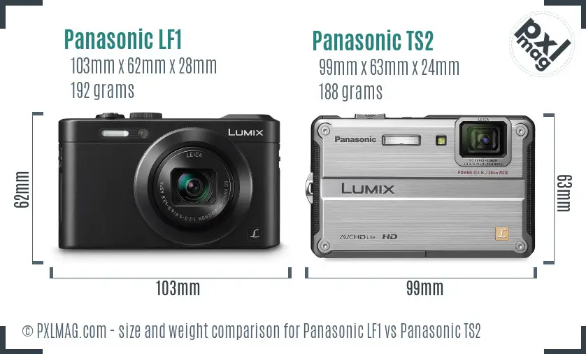Panasonic LF1 vs Panasonic TS2 size comparison