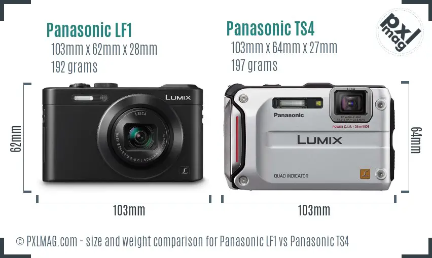Panasonic LF1 vs Panasonic TS4 size comparison