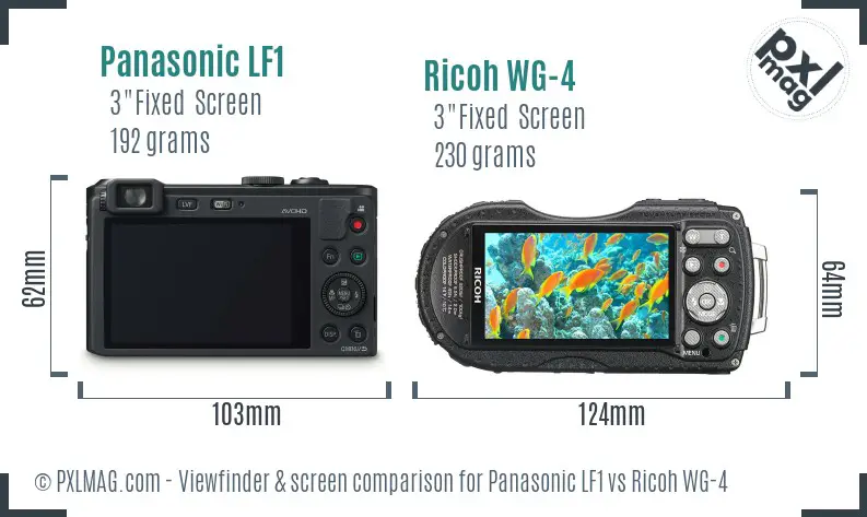 Panasonic LF1 vs Ricoh WG-4 Screen and Viewfinder comparison Panasonic LF1 vs Ricoh WG-4 Screen and Viewfinder comparison