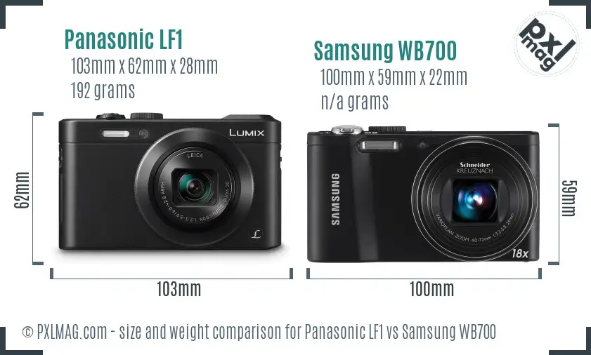 Panasonic LF1 vs Samsung WB700 size comparison Panasonic LF1 vs Samsung WB700 size comparison