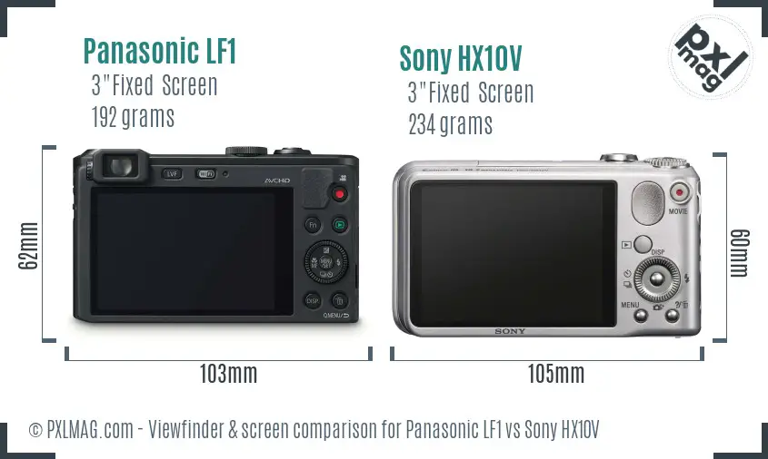 Panasonic LF1 vs Sony HX10V Screen and Viewfinder comparison Panasonic LF1 vs Sony HX10V Screen and Viewfinder comparison