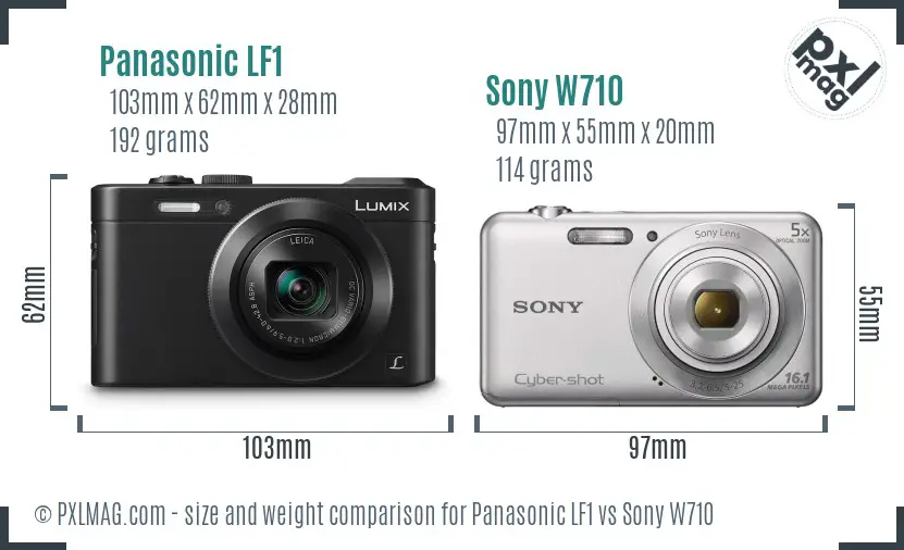 Panasonic LF1 vs Sony W710 size comparison Panasonic LF1 vs Sony W710 size comparison