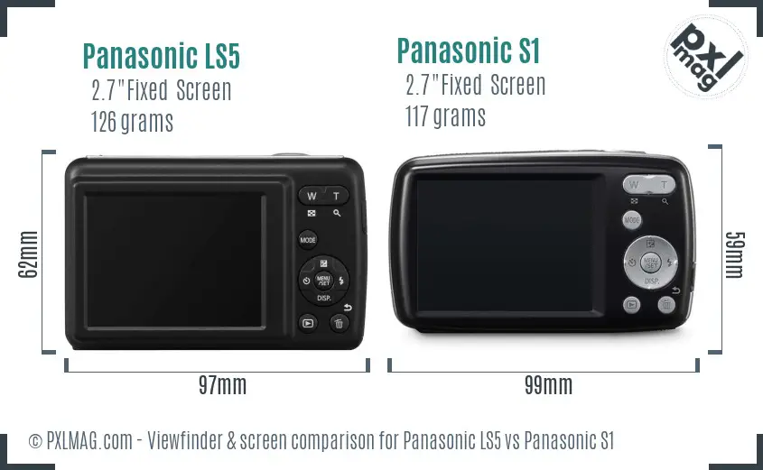 Panasonic LS5 vs Panasonic S1 Screen and Viewfinder comparison